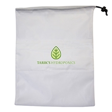 aerial view a white gather small mesh produce bag, image 1 of 2