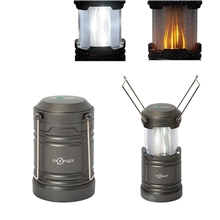 aerial view a grey lumens 2- in -1 pop up cob lantern, image 1 of 2