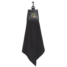 aerial view a black eagle golf towel, image 1 of 2