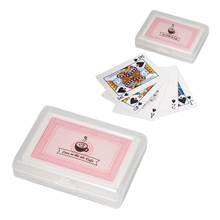 aerial view a red cards aunte upp playing cards, image 1 of 2