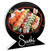 a group of large round table tent