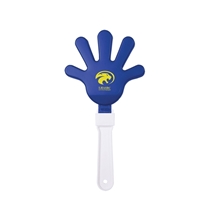 aerial view a blue hand - shaped two - tone plastic clapper, image 1 of 2