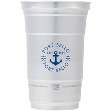 aerial view a gray 16 oz top cup by ball(tm) aluminum cup, image 1 of 7