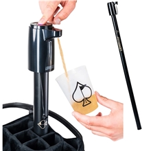 a group of pins and aces liquor stick