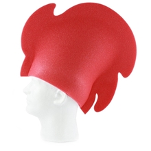 a group of foam rooster comb hat