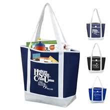 a group of 17-1/2w x 13-1/2h x 6gusset - the liberty corporate, travel and beach tote bag