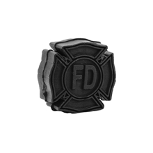 a black pencil - top eraser fire department shield