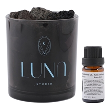 aerial view a black volcanic rock aroma diffuser, image 1 of 6