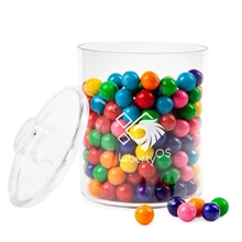 a clear cylinder acrylic gift jars - gumballs
