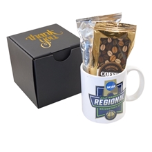 a group of mug gift set with gourmet coffee