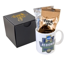 a group of mug gift set with gourmet tea