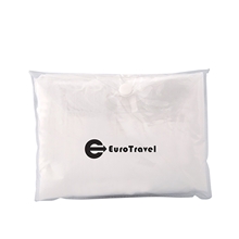 aerial view a clear-clear pouch disposable poncho, image 1 of 2