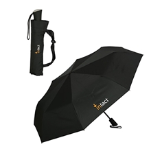 aerial view a black phoenix folding umbrella, image 1 of 2