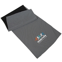 aerial view a grey krienes cooling towel, image 1 of 3