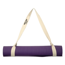 aerial view a natural lotus yoga mat strap, image 1 of 2