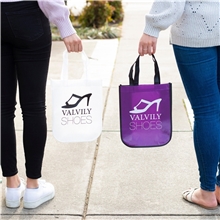 a group of laminated fashion tote