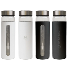 aerial view a group of rideau 600 ml. (20 fl.oz) glass bottle with aluminum sleeve, image 1 of 2