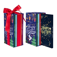 aerial view a custom 3 oz chocolate bar bookcase box, image 1 of 13