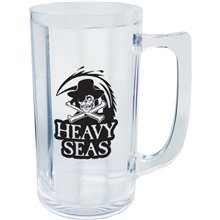 a clear plastic 8 oz beer glass