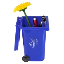 a group of recycling bin pen holder