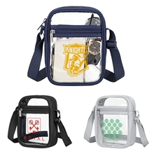 aerial view a group of aeroloft(r) clear view crossbody stadium bag, image 1 of 2