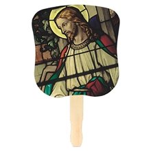 a group of stock design hand fan - jesus, full color digital