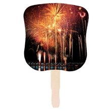 a group of stock design hand fan - fireworks, full color digital
