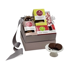 a group of the just because gourmet gift box