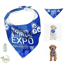 aerial view a group of roverready pet recycled bandana full color sublimation, image 1 of 8