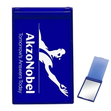 aerial view a blue rectangle compact mirror, image 1 of 2