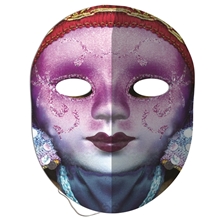 a white 3d oval mask