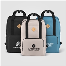 aerial view a group of majesty 300d rpet 15 inch laptop adjustable strap backpack - 16l, image 1 of 3