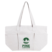 aerial view a natural evergreen garden tool produce bag, image 1 of 9