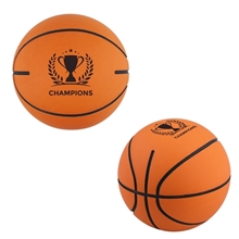 aerial view a orange/black lil slam dunk mini bouncing basketball, image 1 of 8