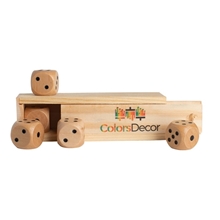 aerial view a wooden custom wooden dice set, image 1 of 6