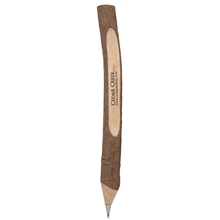 aerial view a wooden wooden twig pen with bark, image 1 of 4