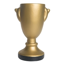 aerial view a gold gold trophy stress reliever, image 1 of 3