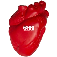 aerial view a red anatomic heart stress reliever, image 1 of 7