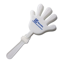 aerial view a white clapping hands noise maker, image 1 of 2