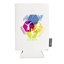 aerial view a white koozie(r) hype rpet collapsible can cooler - 16 oz, image 1 of 7