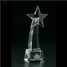 a clear clearaward vega optical crystal award - 3x8x3 in