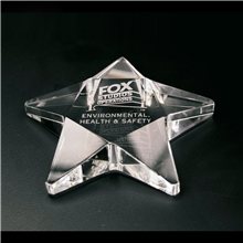 a clear clearaward virgo star paperweight