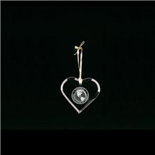 a clear clearaward ornament (heart)