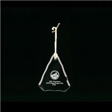 a clear clearaward jade crystal arrowhead ornament