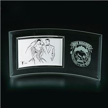 a clear clearaward jade crystal frame