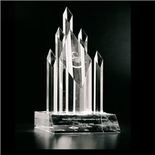 a clear clearaward optical crystal symphony award - 6x12x6 in