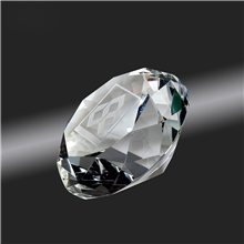 a clear clearaward diamond paperweight