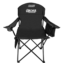 aerial view a black coleman(r) cushioned cooler quad chair, image 1 of 5