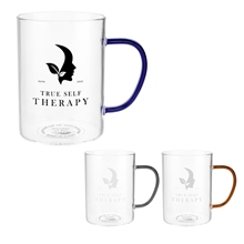 a group of 13.5 oz hue glass mug