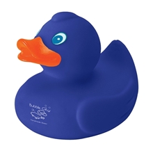 aerial view a blue custom yellow rubber duck, image 1 of 2